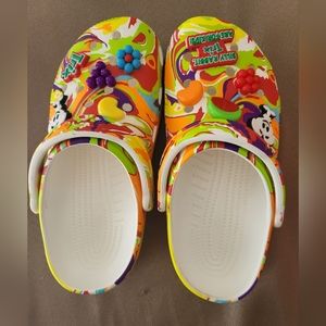 Classic Trix Crocs. Kids size j5. Color is white/multi.